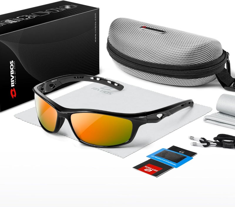 RIVBOS Sunglasses for Men Women Polarized UV Protection Sports Fishing Driving Shades Cycling RB833 - Image 5